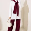 Shoulder Detail Two-Piece Set Violet