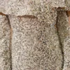 ⁦Shoulder Detail Sequin Evening Dress Beige⁩ - الصورة ⁦4⁩