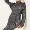 Shoulder Detail Sequin Evening Dress - immagine 2