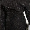 ⁦Shoulder Detail Sequin Evening Dress Black⁩ - الصورة ⁦4⁩