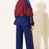 Two-Piece Set with Shoulder Stripe Burgundy - immagine 3