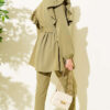 Buttoned Two-Piece Set with Ruffled Shoulder Detail Hazel - Afbeelding 3