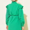 Ruffled Shoulder Belted Shirt Green - immagine 3