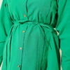 Ruffled Shoulder Belted Shirt Green - immagine 4