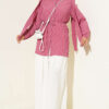 Shoulder Cape Detail Belted Shirt Rose Dust - Imagen 2