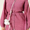 Shoulder Cape Detail Belted Shirt Rose Dust - Imagen 4
