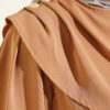 Shoulder Pleated Detail Dress Camel - Image 4