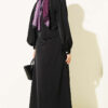 Shoulder Pleated Detail Dress Black - immagine 3