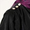 Shoulder Pleated Detail Dress Black - immagine 4