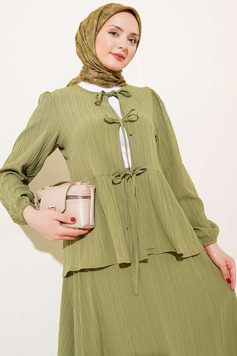 Tree Bark Skirt Set Green - Image 2