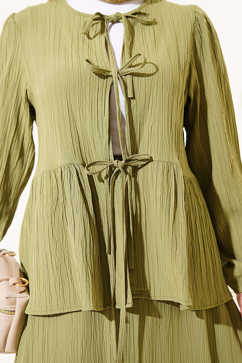 Tree Bark Skirt Set Green - Image 4