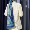 Floral Embroidered Button-Down Openwork Cardigan Ecru – Image 3