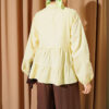 Short Shirt with Lace Trim Yellow - Imagen 3