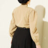 Short Shirt with Front Ribbed Detail Sage Green - Afbeelding 3