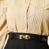 Short Shirt with Front Ribbed Detail Sage Green - Afbeelding 4