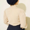 Short Shirt with Front Ribbed Detail Beige – Bild 3