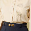 Short Shirt with Front Ribbed Detail Beige – Bild 4
