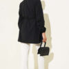 Pleated Front Terikoton Shirt Black – Image 3