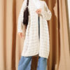 Knit Pattern Detailed Cardigan Beige - Image 2