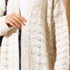 Knit Pattern Detailed Cardigan Beige - Image 4