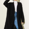Knit Pattern Detailed Cardigan Black - Image 2