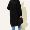 Knit Pattern Detailed Cardigan Black - Image 3
