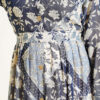 Authentic Printed Chiffon Dress Navy Blue - Image 4