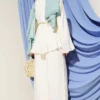 Ruffled Hem Belted Two-Piece Set Ecru - Imagen 3