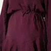 Ruffled Hem Belted Two-Piece Set Plum - Imagen 4