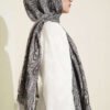 Paisley Print Modal Scarf Beige - immagine 3