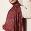 Paisley Print Modal Scarf Burgundy - immagine 2