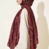 Paisley Print Modal Scarf Burgundy - immagine 3