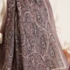 Paisley Print Modal Scarf Brown - immagine 4