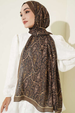 Alternative view of Paisley Print Modal Scarf Camouflage Green