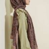 Paisley Print Modal Scarf Latte - immagine 3