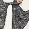 Paisley Print Modal Scarf Black