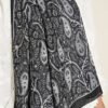 Paisley Print Modal Scarf Black - immagine 4
