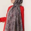 Paisley Print Modal Scarf Grey
