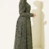 Paisley Sequined Evening Dress Khaki - immagine 3
