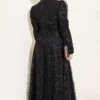 Paisley Sequined Evening Dress Black - Imagen 3