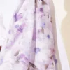 Daisy Flower Pattern Soft Scarf Lilac - Afbeelding 4