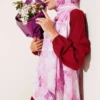 Daisy Flower Pattern Soft Scarf Pink