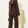 Two-Piece Set with Detailed Parts and Gold Buckle Chestnut - Afbeelding 3