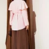 Shirt with Hooded Detail and Tie Belt Pink - Imagen 3
