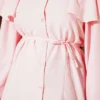 Shirt with Hooded Detail and Tie Belt Pink - Imagen 4