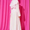 Cape with Gold Buckle Skirt Two-Piece Set Pink - Image 3