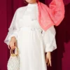 Cape Oversized Skirt Two-Piece Set White - Afbeelding 2