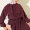 Cape Oversized Skirt Two-Piece Set Plum – Image 2