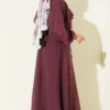 Cape Oversized Skirt Two-Piece Set Plum – Image 3