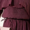 Cape Oversized Skirt Two-Piece Set Plum – Image 4